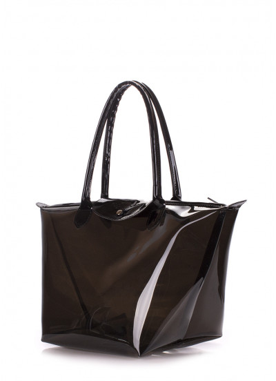 Прозрачная женская сумка POOLPARTY Kelly черная