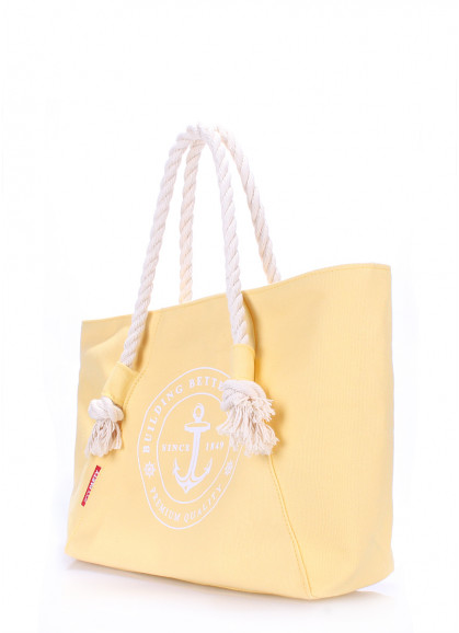 Летняя сумка POOLPARTY Breeze с якорем желтая
