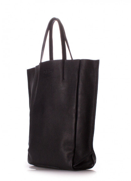 Жіноча шкіряна сумка POOLPARTY BigSoho чорна