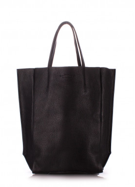 Женская кожаная сумка POOLPARTY BigSoho черная