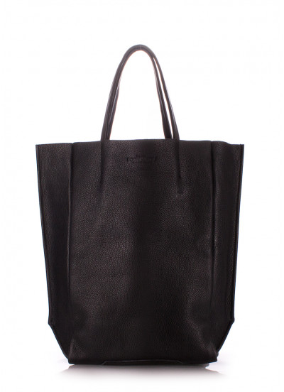Женская кожаная сумка POOLPARTY BigSoho черная
