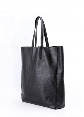 Женская кожаная сумка POOLPARTY City черная