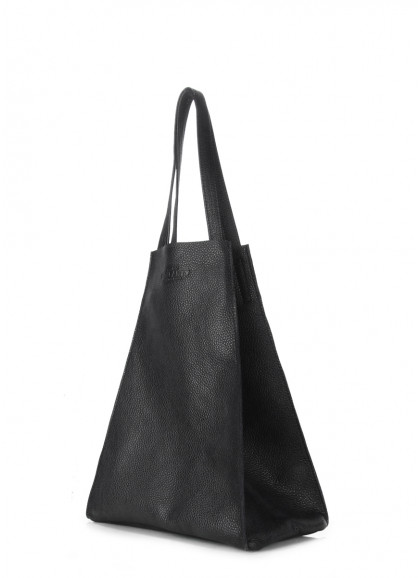 Женская кожаная сумка POOLPARTY Edge черная