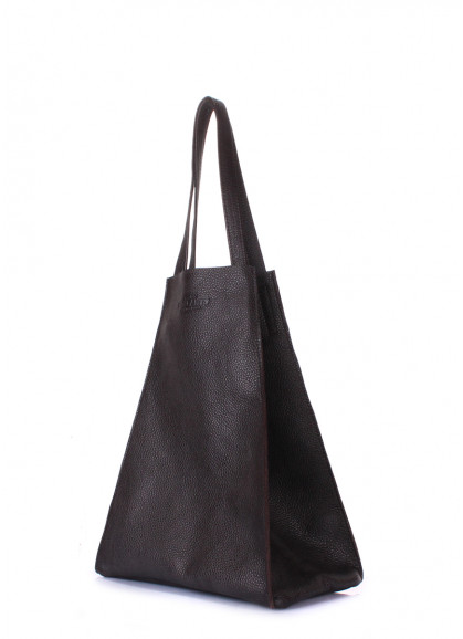 Женская кожаная сумка POOLPARTY Edge коричневая