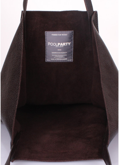 Жіноча шкіряна сумка POOLPARTY Edge poolparty-edge чорна