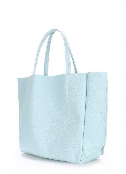Жіноча шкіряна сумка POOLPARTY Soho блакитна