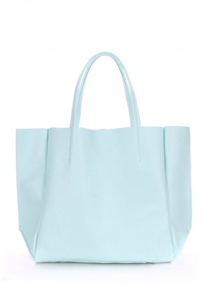 Женская кожаная сумка POOLPARTY Soho голубая