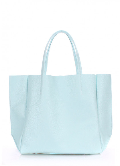 Женская кожаная сумка POOLPARTY Soho голубая