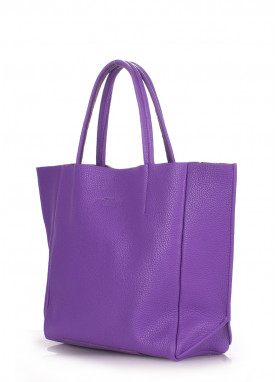 Женская кожаная сумка POOLPARTY Soho фиолетовая