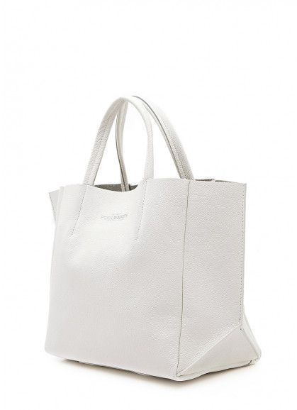 Женская кожаная сумка POOLPARTY Soho белая