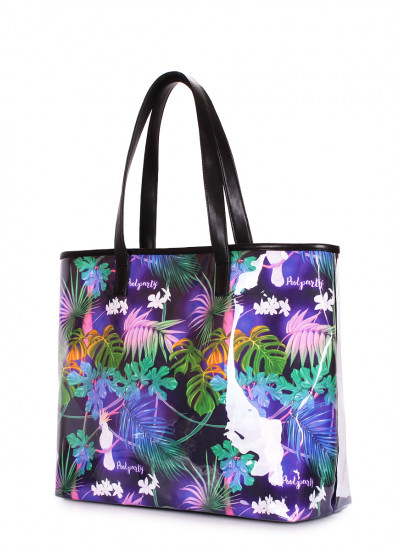 Літня жіноча сумка POOLPARTY Resort з тропічним принтом