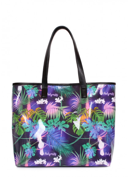 Летняя женская сумка POOLPARTY Resort с тропическим принтом