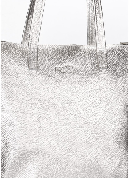 Жіноча шкіряна сумка POOLPARTY Secret срібна