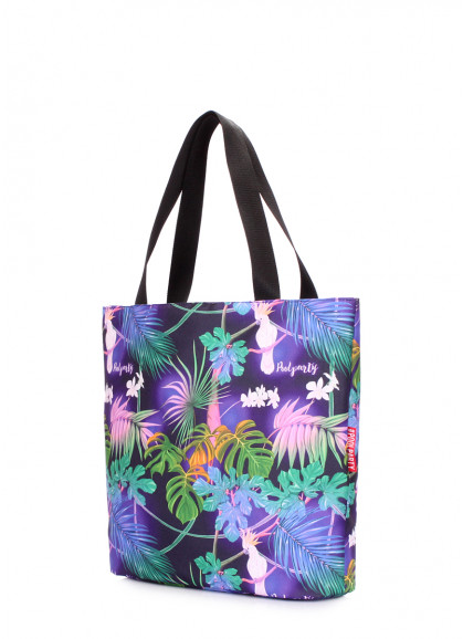 Жіноча текстильна сумка POOLPARTY Select з тропічним принтом