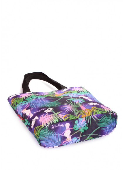 Женская текстильная сумка POOLPARTY Select с тропическим принтом