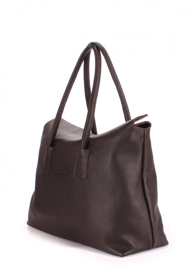 Жіноча шкіряна сумка POOLPARTY Sense коричнева