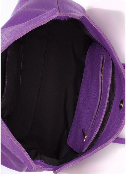 Женская кожаная сумка POOLPARTY Sense фиолетовая