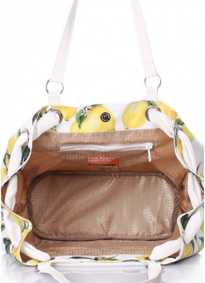 Літня сумка POOLPARTY Serena з бантом та лимонами