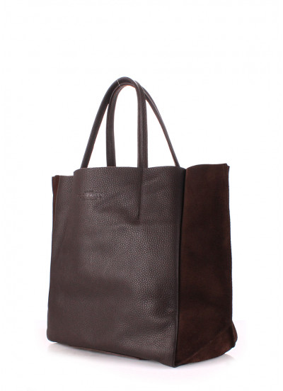 Женская кожаная сумка POOLPARTY Soho коричневая