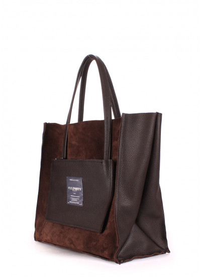 Жіноча шкіряна сумка POOLPARTY Soho коричнева