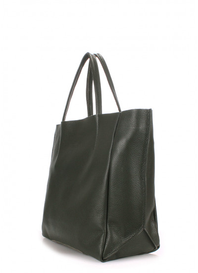 Женская кожаная сумка POOLPARTY Soho зеленая