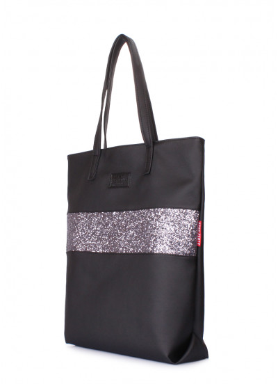 Жіноча сумка із штучної шкіри POOLPARTY Sparkle чорна