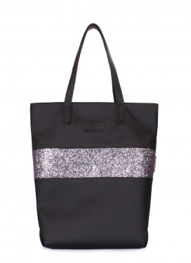 Женская сумка из искусственной кожи POOLPARTY Sparkle черная