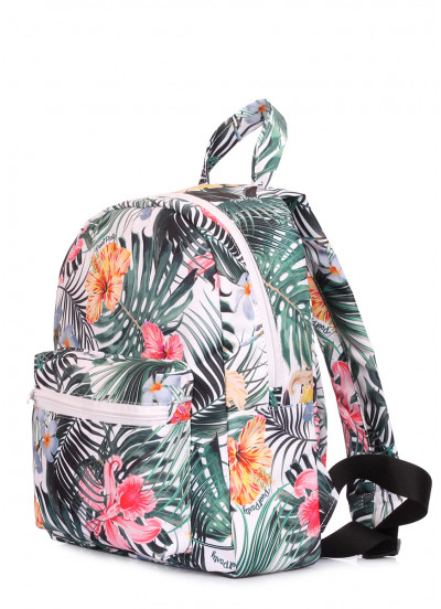 Рюкзак женский POOLPARTY Xs с тропическим принтом