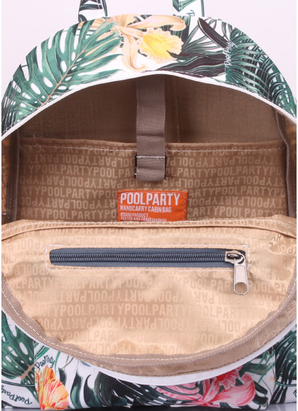 Рюкзак жіночий POOLPARTY Xs з тропічним принтом